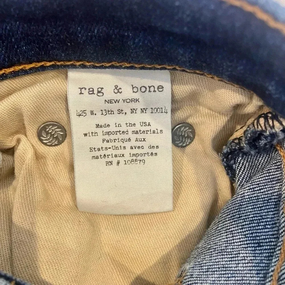 Rag & Bone Low Rise Stevie Skinny Ankle Tie Jeans Paz Color Size 25 - Picture 9 of 10